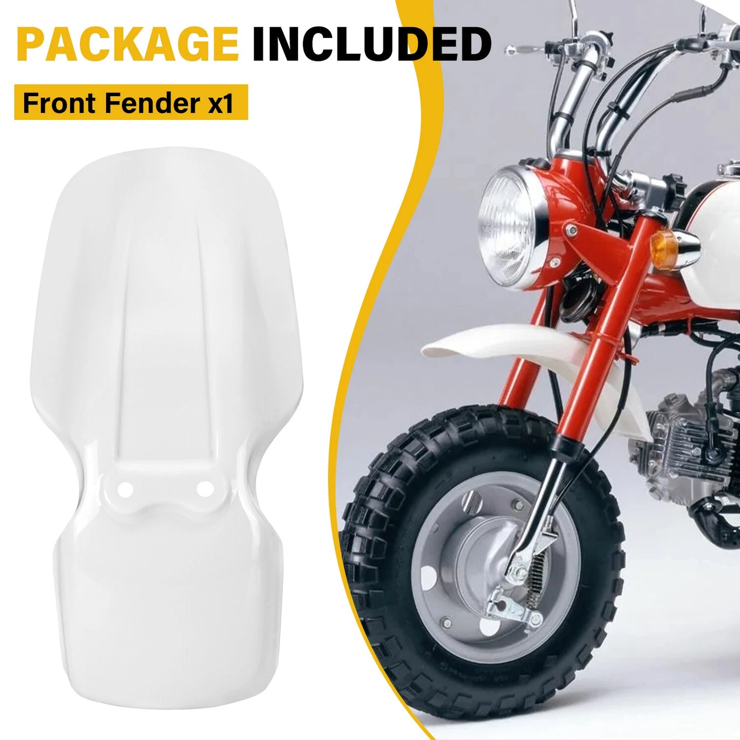 Front Fender White for Honda Z50R 1988-1999