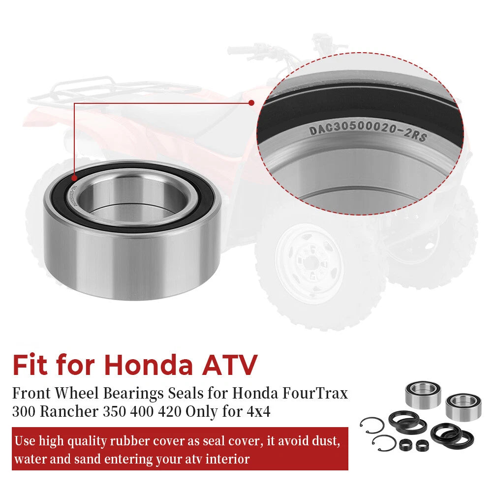 Front Wheel Bearings Seals for Honda TRX300FW FourTrax (1988–2000)