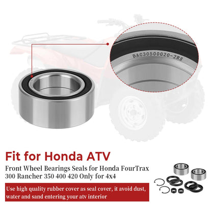 Front Wheel Bearings Seals for Honda TRX300FW FourTrax (1988–2000)