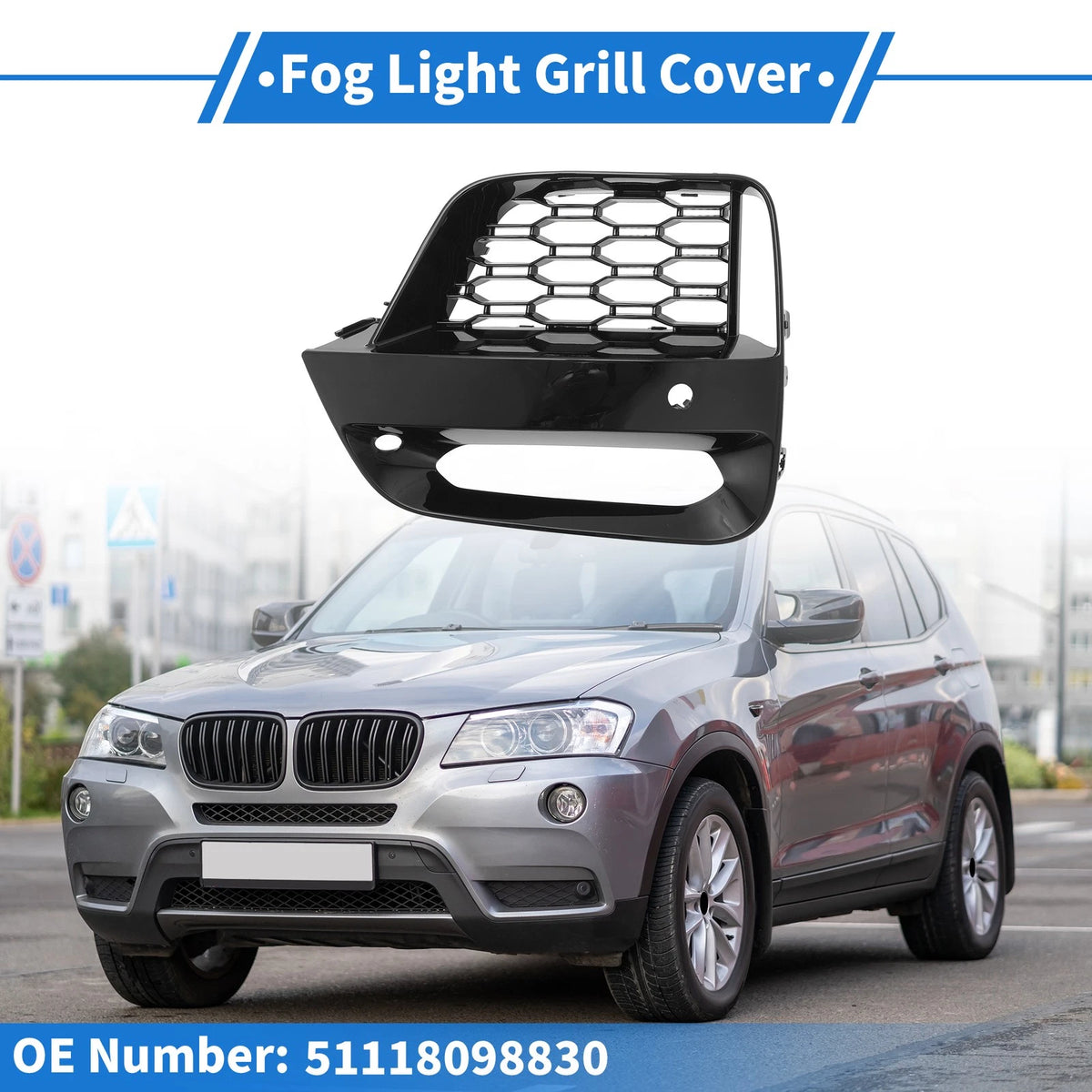 Front Right Fog Light Grill for BMW X3 X4 G01 G02 (2018-2021)