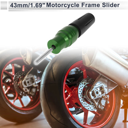 10.5mm Aluminum Alloy Plastic Motorcycle Slider Frame Bolt 1 Set Green
