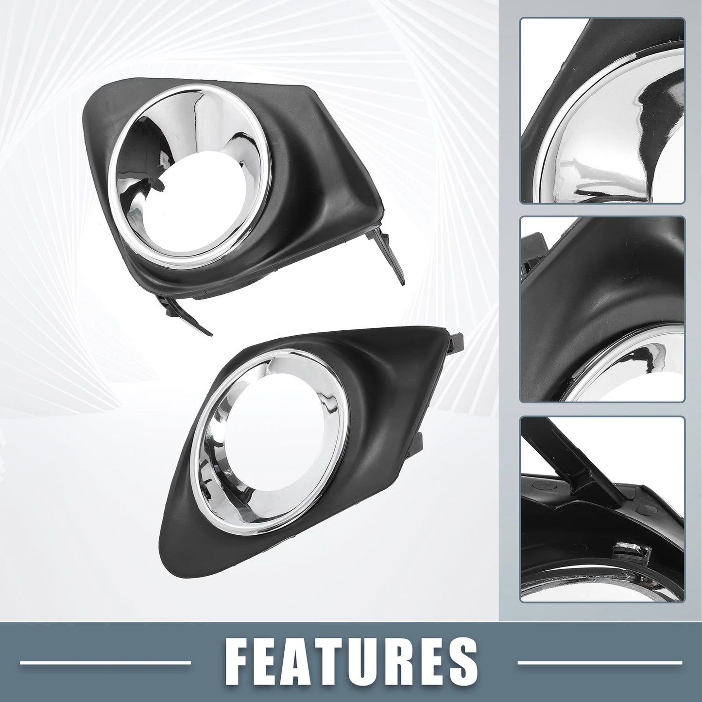 1 x Pair Left Right Fog Light Grille Cover for Toyota