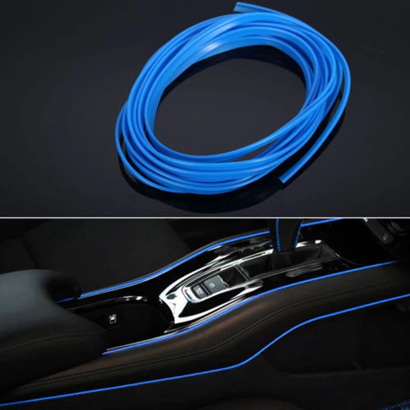 Blue 16ft Car Interior Edge Crack Moulding Trim for Auto Decor