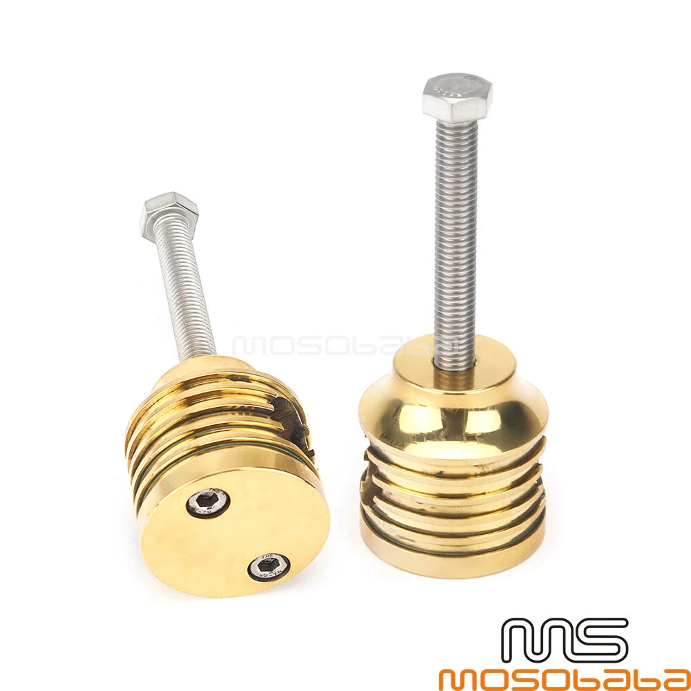 Brass 1" Handlebar Riser Clamps for Harley Dyna Cafe Racer