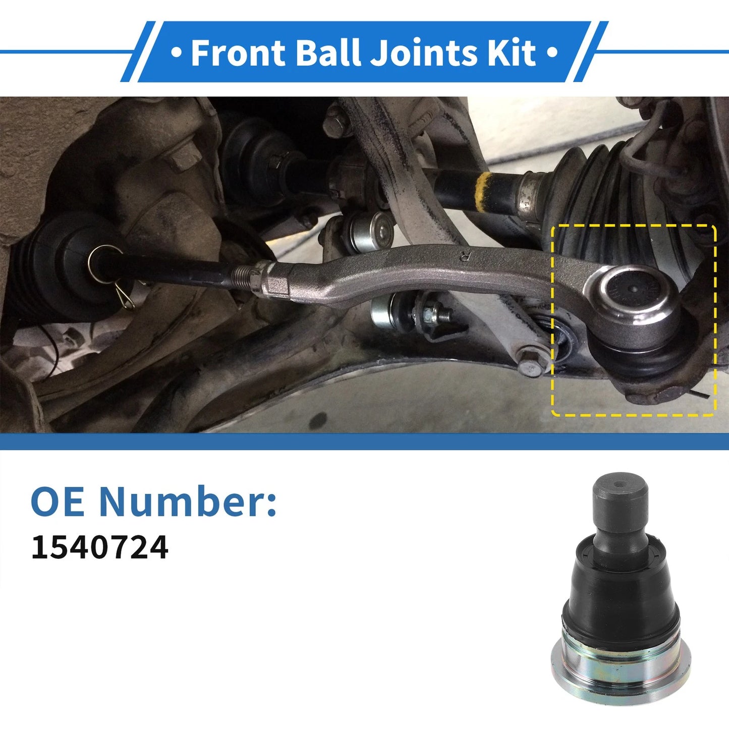 Front Lower Ball Joints for Ford Ecosport (2013-2022)