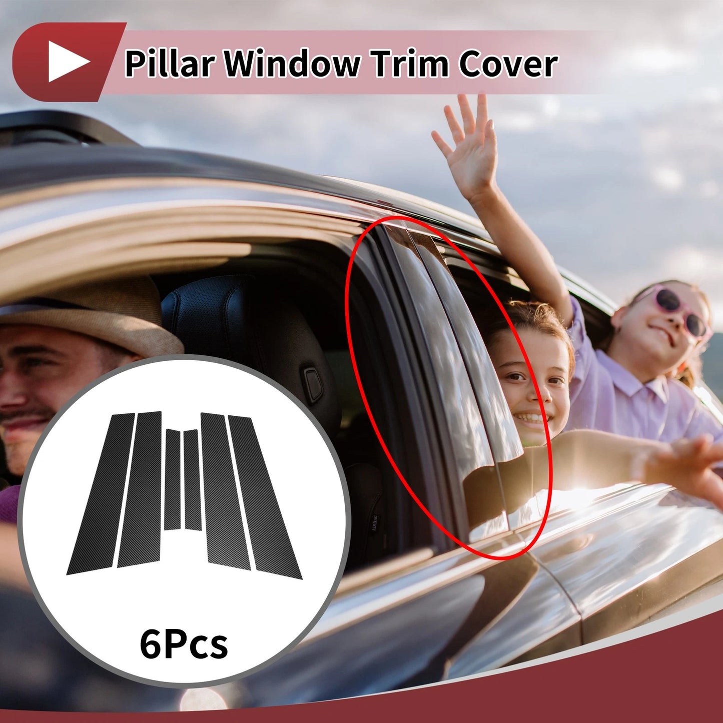 Door Pillar Window Trim for Volvo S60 (2014-2019) Left Right