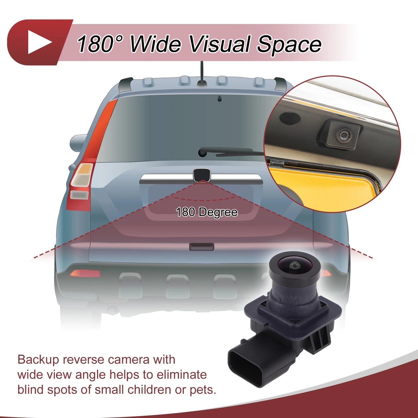 Rear View Camera 120-180 Degree for Ford Edge (2011-2012)