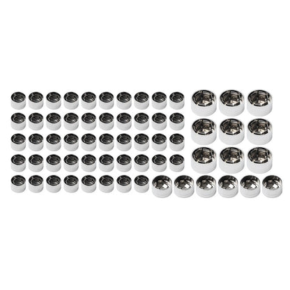 63 Pcs Chrome Engine Topper Bolt Caps for Harley Softail FXST (2000-2006)