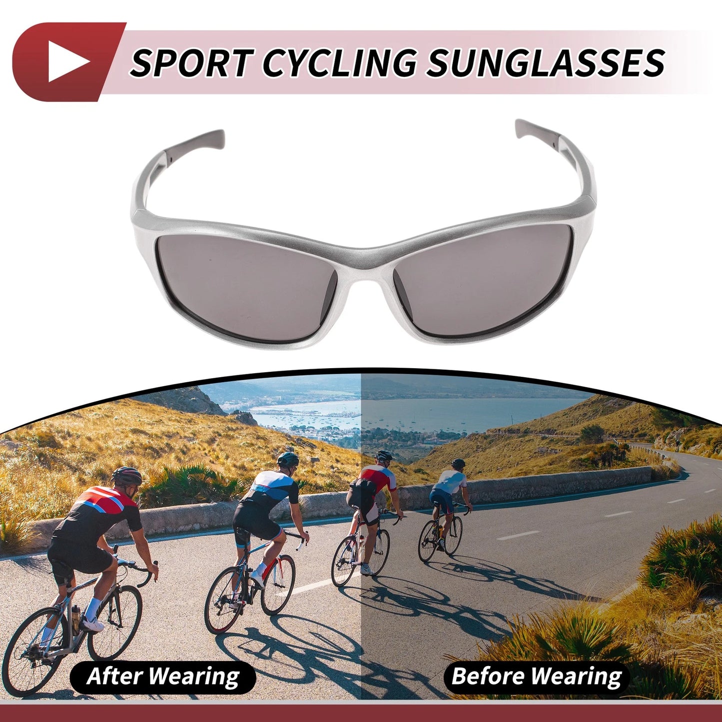 Goggles / 1 x Motorcycle Lens Silver Tone Frame Triacetel for Motorcycle