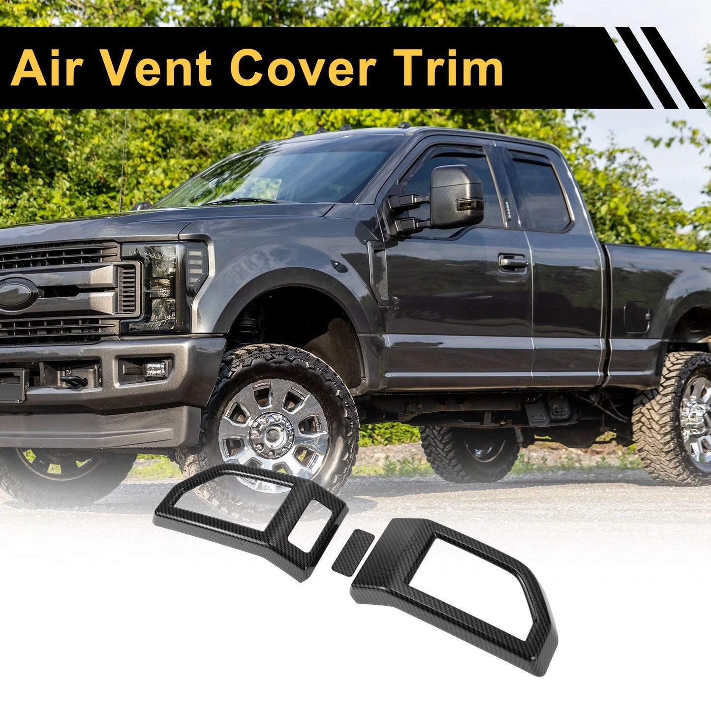 Carbon Fiber Pattern Air Vent Cover Set for Ford F-150 (2015-2020)