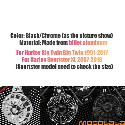 CNC Motorcycle Horn Speaker Cover for Harley Big Twin Softail Sportster (91-17)