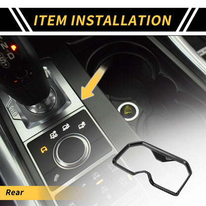 CF Pattern Armrestbox Rear Cup Holder Cover for Toyota Tundra (2022–2024)