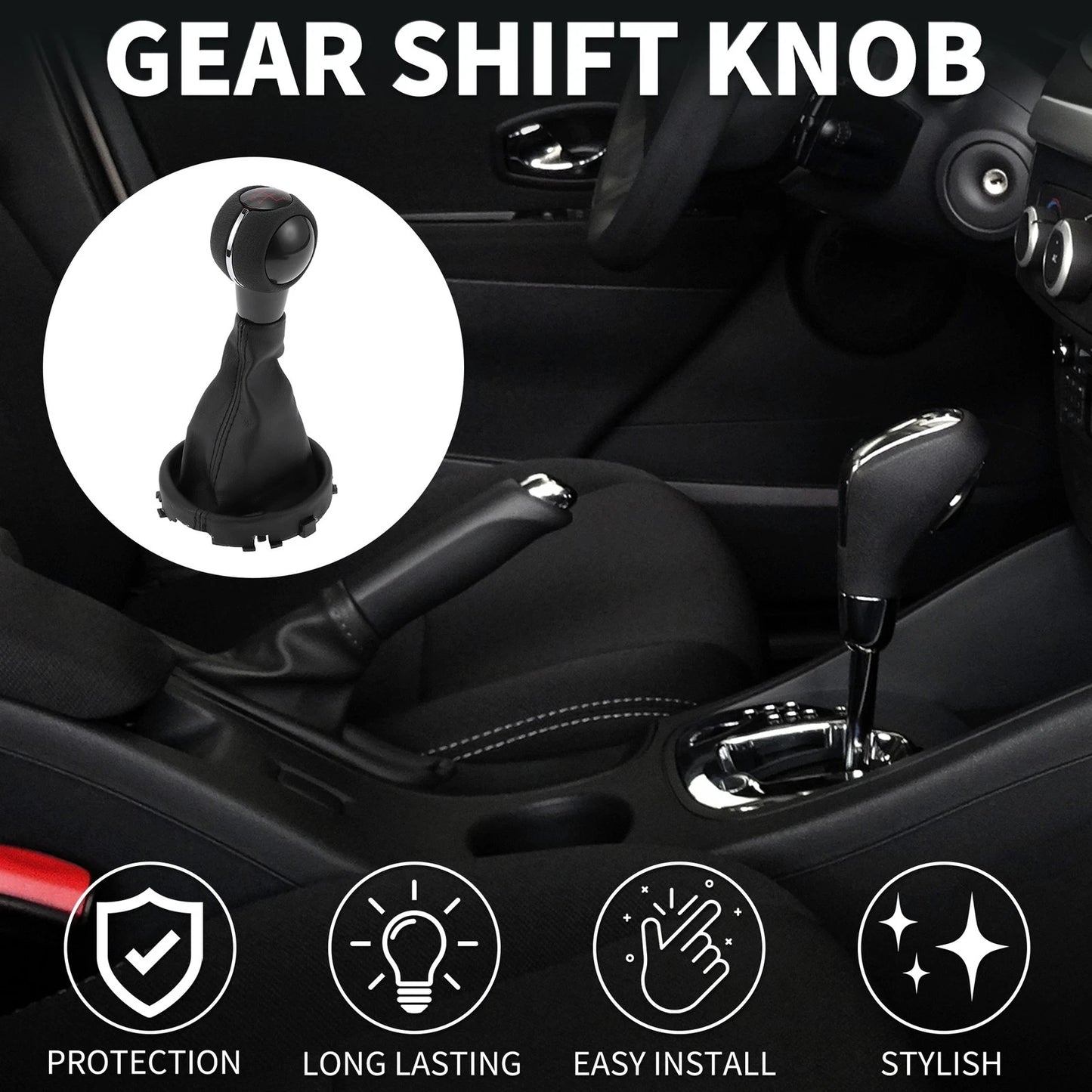 5 Speed Manual Gear Shift Knob & Cover for Mini Cooper F55 F56 (2014-2023)