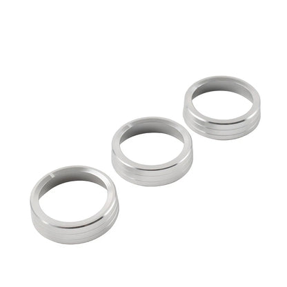 3 x Silver Center AC Switch Control Knob Rings for Kia Cerato K3 Forte (2017-2018)