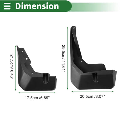 Mud Flaps Splash Guards for Ford Focus ST Hatchback (2019-2022)