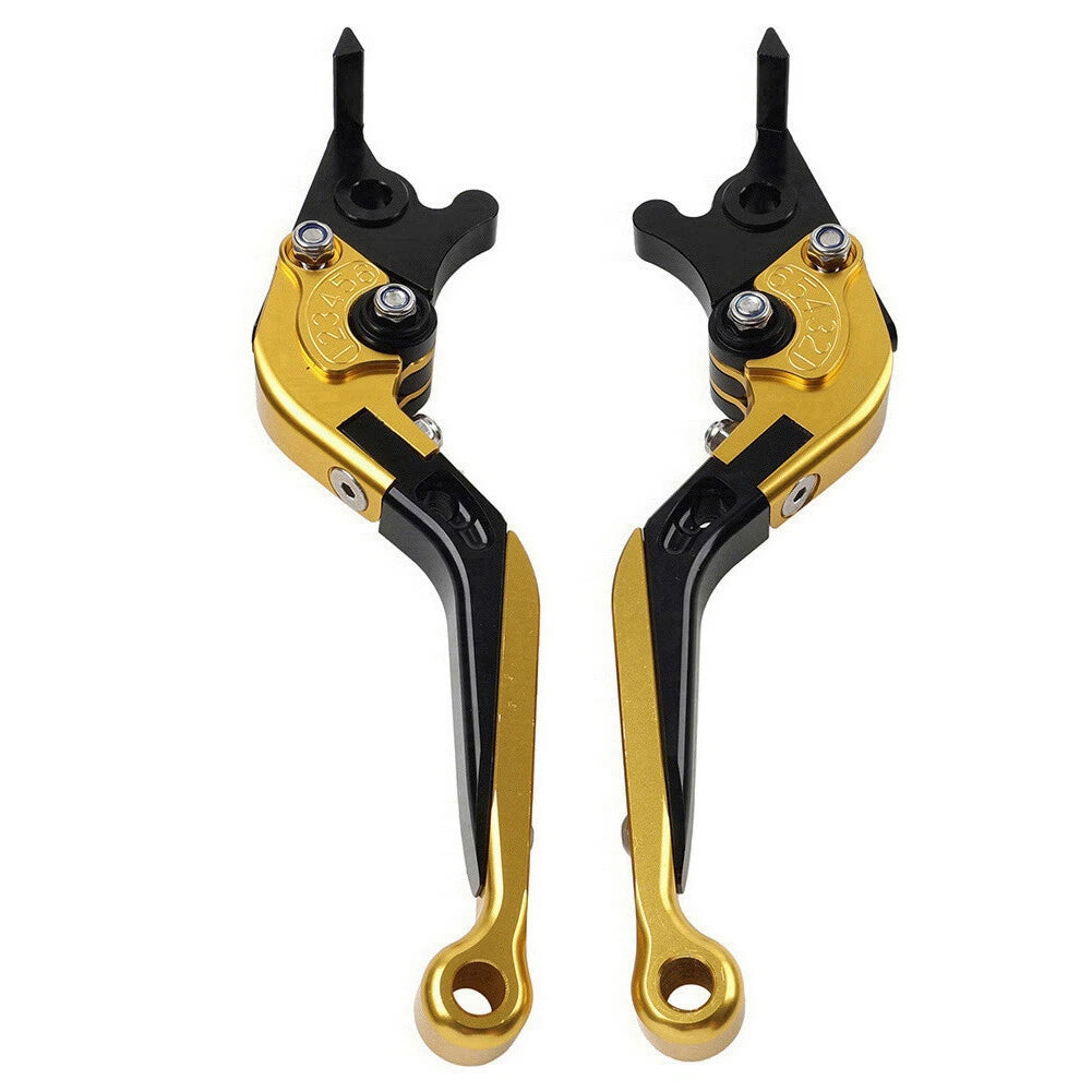 Gold CNC Extendable Brake Clutch Levers for BMW S1000RR S1000R (2015-2019)