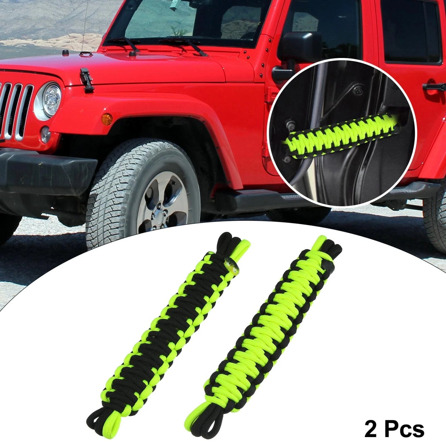 2 x Nylon Door Limiting Check Straps for Jeep Wrangler TJ (1987-2021)