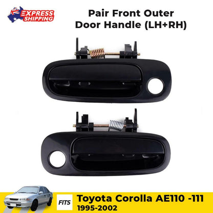L+R Front Outer Door Handle Black Fits Toyota Corolla AE110 AE111 Sedan 1995-02