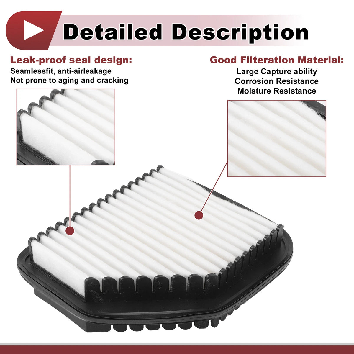 Engine Air Filter for Nissan Clipper Rio NV100 (2012-2023) 1 Pc Long Life
