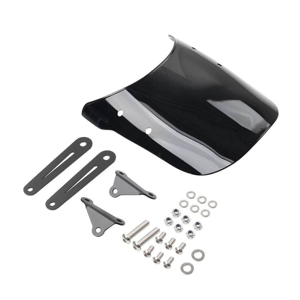 Black Windshield for MOTO GUZZI V7 Classic V9 Bobber (2016-2023)