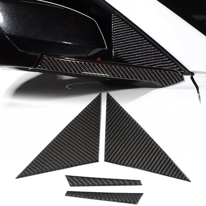 A Pillar Front Triangle Trim Cover Carbon Fiber for Corvette C8 (2020-2024)