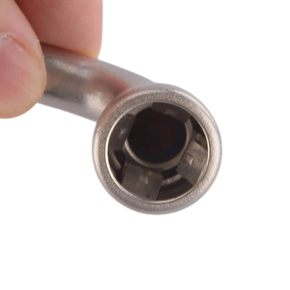 90 Degree 7.89mm Stainless Steel Fuel Line Hose Connectors for Car