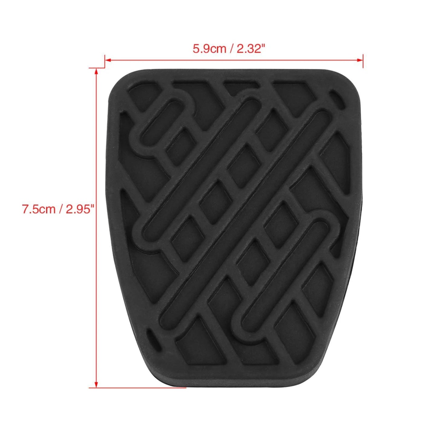 Black Rubber Brake Clutch Pedal Pad Cover for Nissan Qashqai (2007-2023)