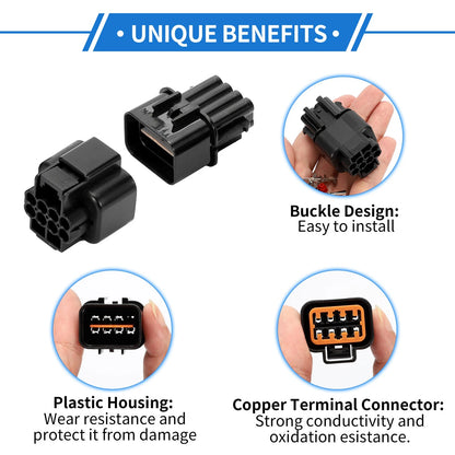 8 Pin Front Headlight Connector Plug for Hyundai, Kia