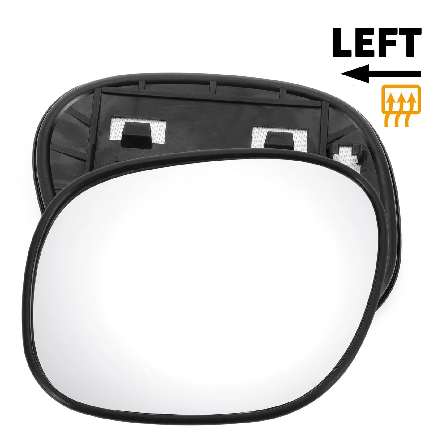 Left Side Heated White Mirror Glass for Toyota RAV4 (1994-2000)