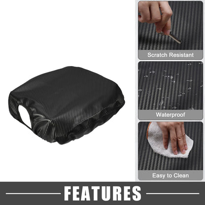 Center Console Cover Pad Carbon Fiber Black for Dodge Ram 1500 (2009 - 2018)