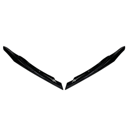 Black ABS Front Lip Spoiler Fins for Mercedes Benz A-Class (2016-2018)