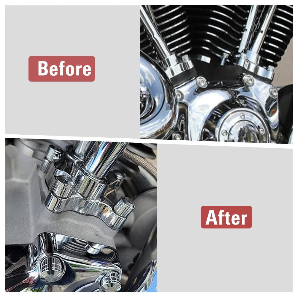 10 x Chrome Engine Bolt Topper Caps Covers for Harley Dyna Softail