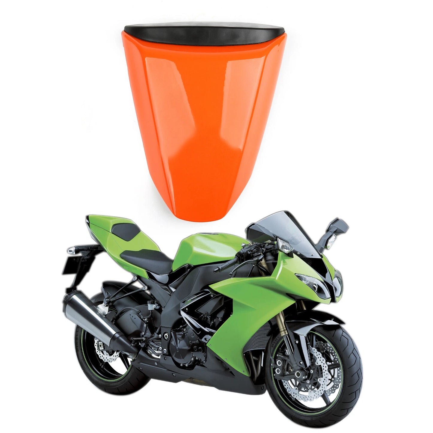 Rear Seat Cover for Kawasaki ZX10R (2008-2010) - Orange