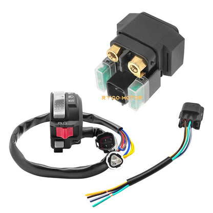 Start/Stop Switch & Starter Solenoid Relay & Plug for Yamaha Raptor 125 250