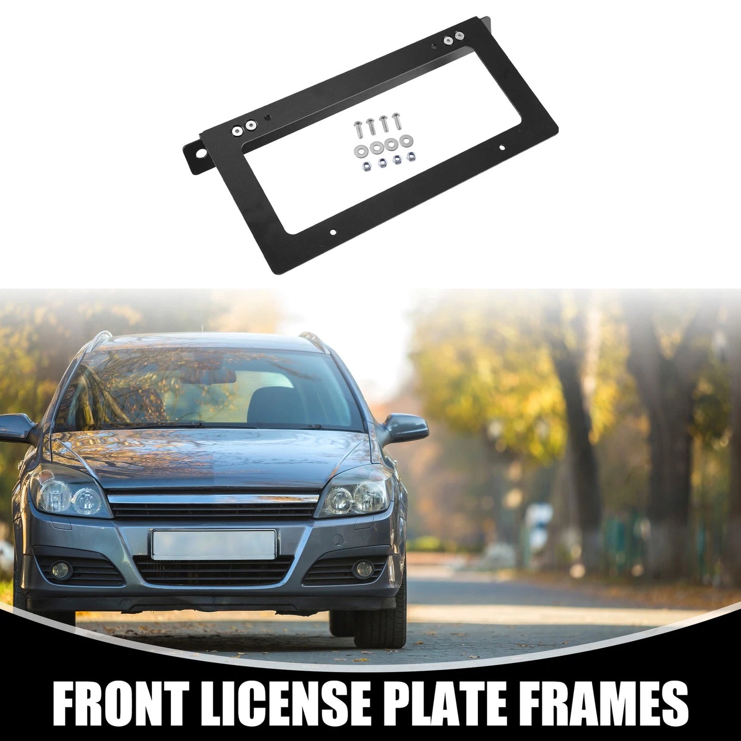 Aluminum Alloy Black Front License Plate Frames for Ford Bronco (2021-2022)