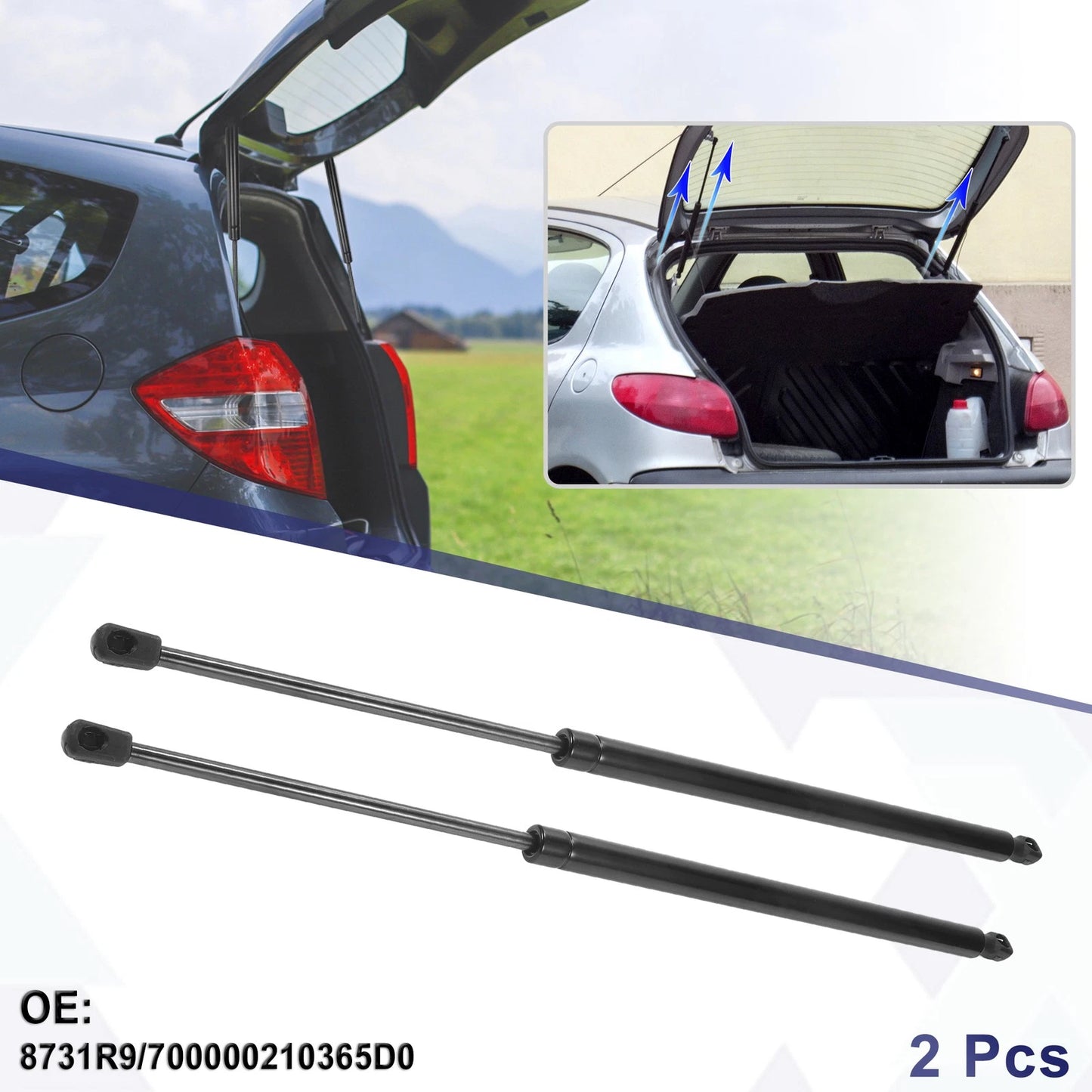 Rear Hatch Lift Support Gas Struts for Peugeot Partner (2008-2018)