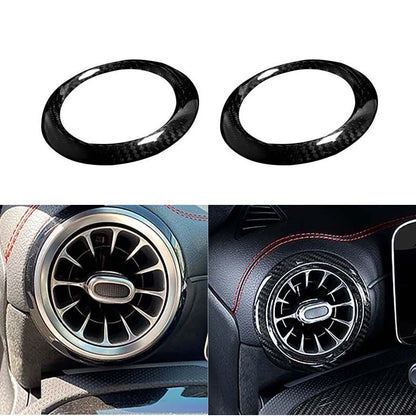 Carbon Fiber Side Air Condition Outlet Vent Cover Trim Fit For Benz CLA 2020