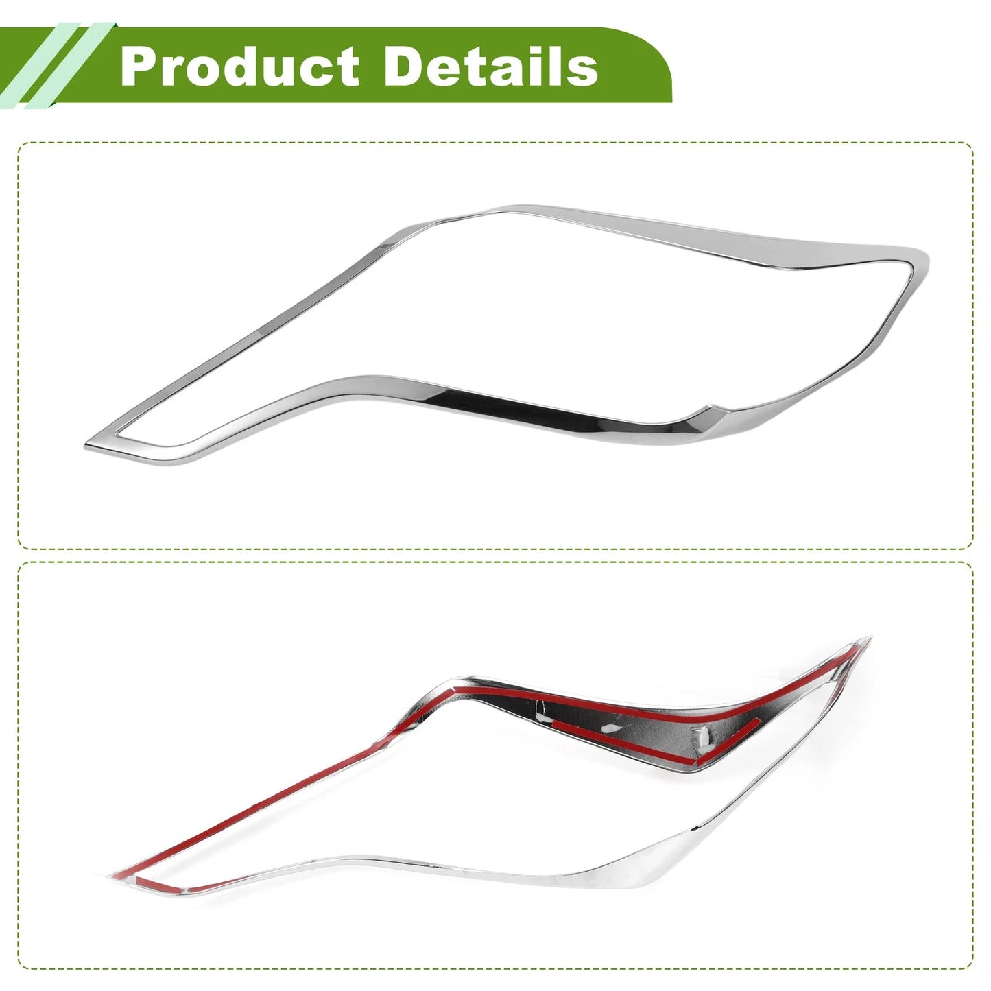 Car Front Left Right Headlight Trim Bezel for Toyota Prado FJ150 (2014-2017)