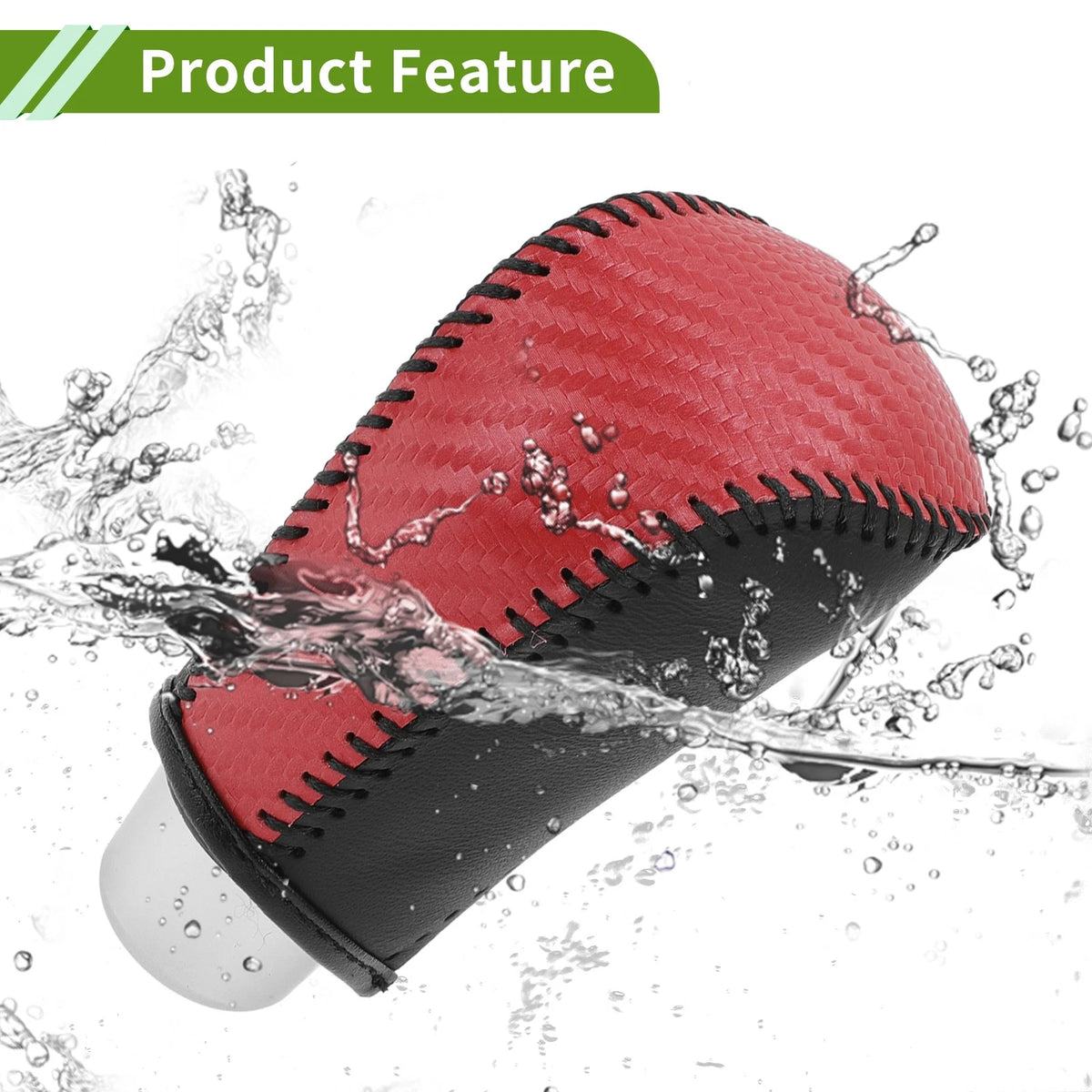 Gear Shift Knob Cover for Toyota Corolla 2009-2013 Red Carbon Fiber