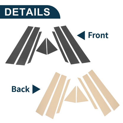 8 x Door Pillar Window Trim Black for Toyota Prius (2010–2015)