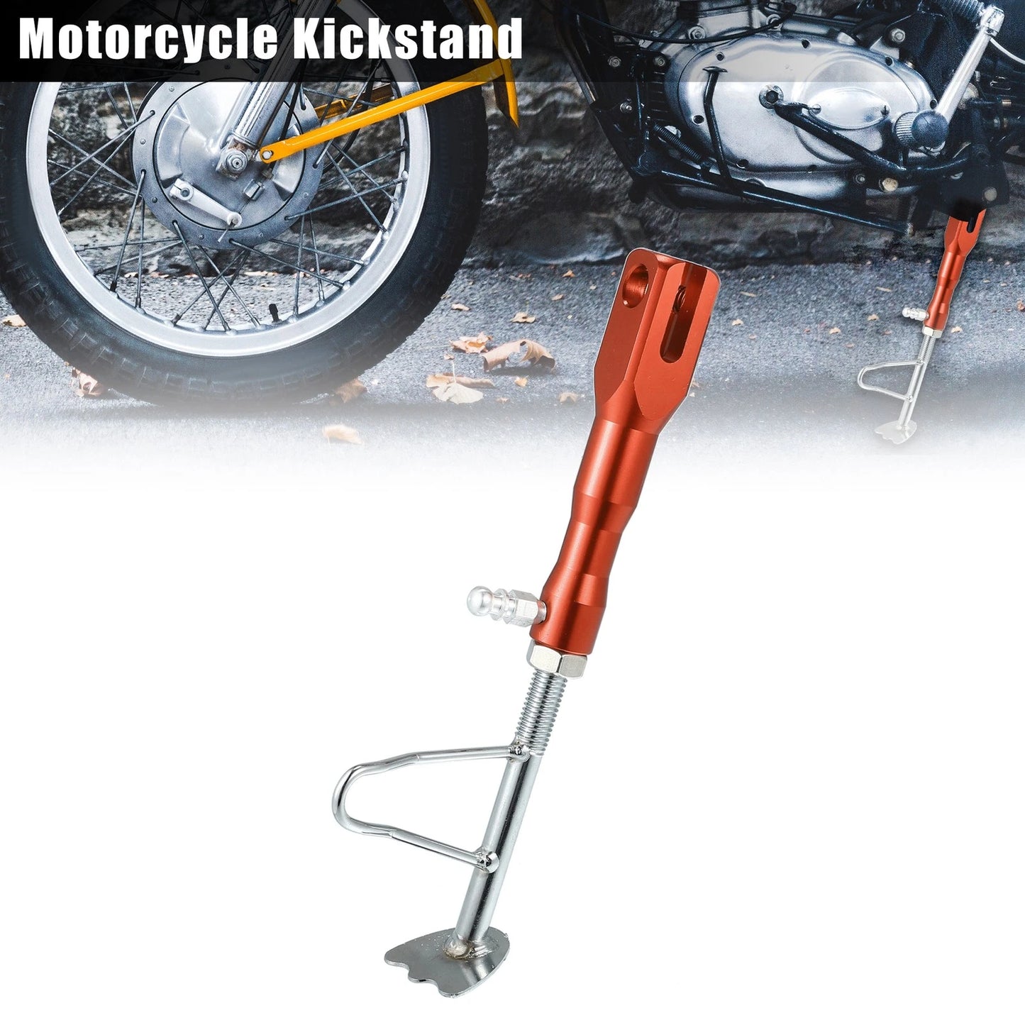 Kickstand Side Support for Motorcycle Orange