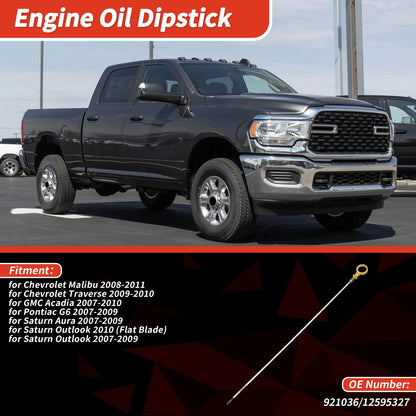 Oil Dipstick for Chevrolet Malibu Yellow 1Pc (2008-2011)