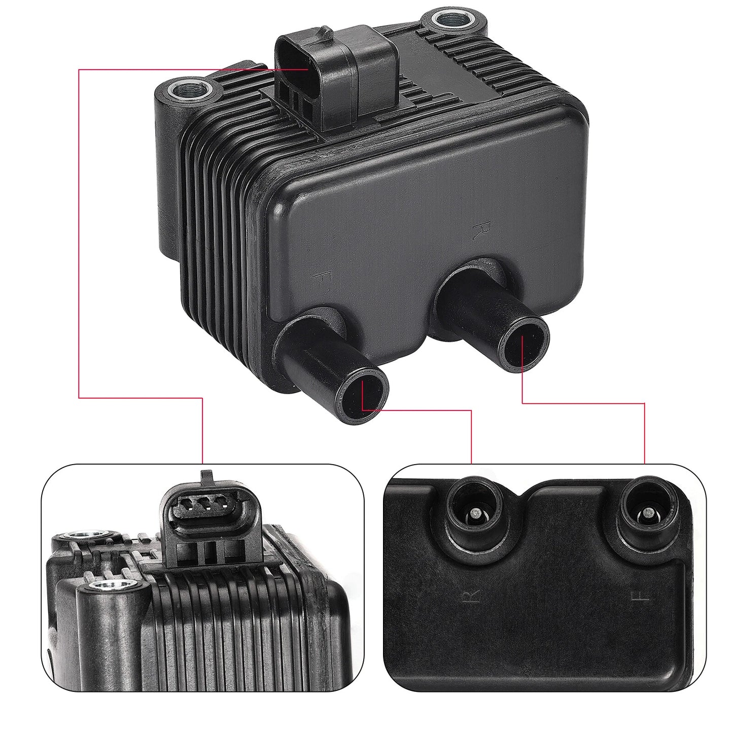Single Fire Ignition Coil 0.5 OHM for Sportster 883/XL883/1200/XL1200 2004-2006