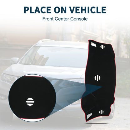 Dashboard Cover Mat for Nissan Elgrand E52 (2010-2024) Black Red 1 Set