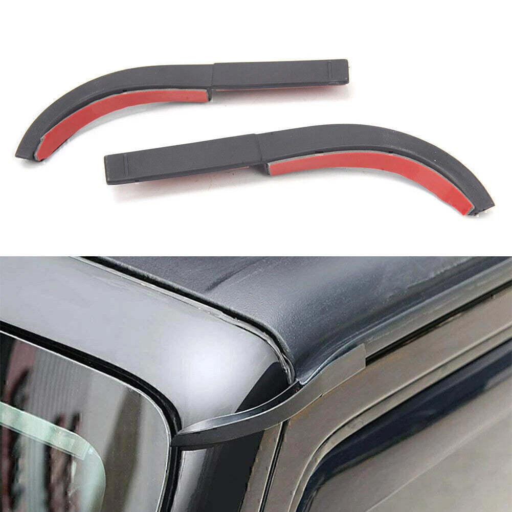 ABS Black Water Rain Gutter Extensions for Jeep Wrangler JK (2007-2017)