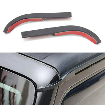 ABS Black Water Rain Gutter Extensions for Jeep Wrangler JK (2007-2017)