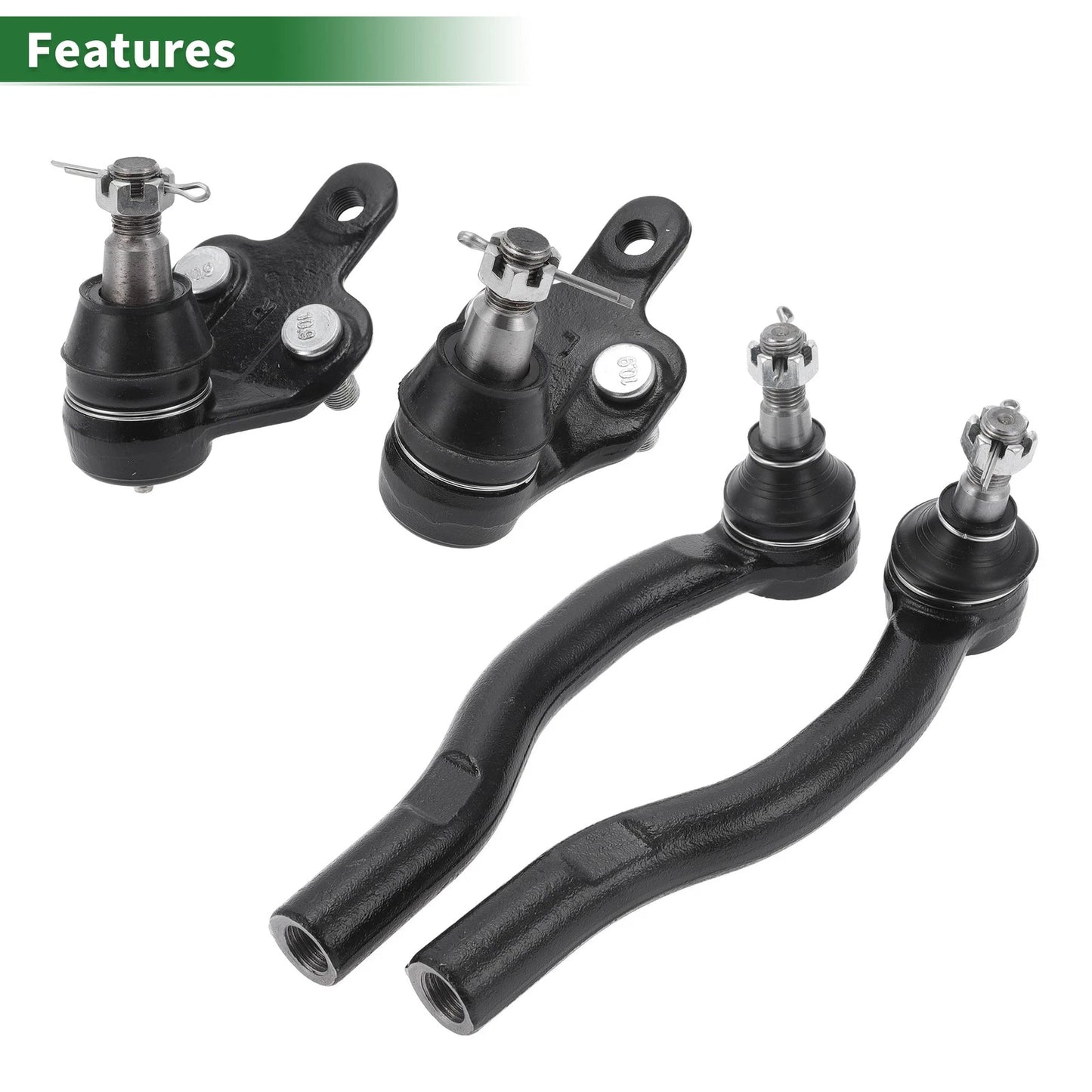 4 Pcs Front Suspension Kit Tie Rod Ends & Ball Joints for Toyota Solara
