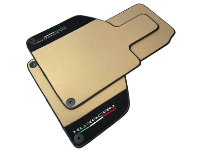 Beige Floor Mats for Lamborghini Huracan with Alcantara Leather (2014-2023)