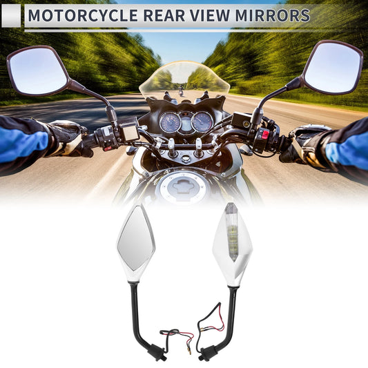 Rear View Mirrors / Handlebar Mirrors for M10 Black White Iron Plastic