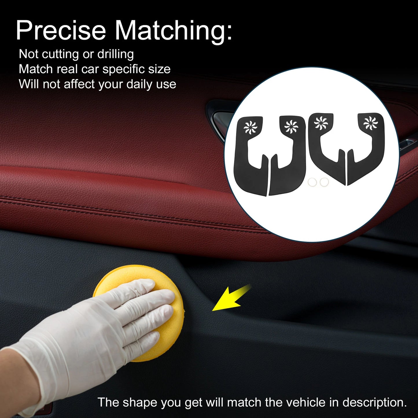Car Door Anti Kick Pad Sticker Protector for Jeep Grand Commander (2018)